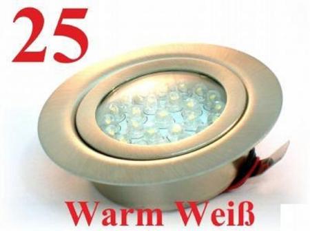 25 LED Einbauleuchte 12V Einbauspot Warm Weiss