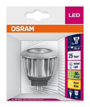 Osram LED Superstar MR11 20 25� 4W 12V Warmweiss wie 20W Halogen