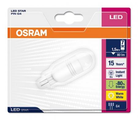 Osram LED Star PIN G4 1.5W 12V Warmweiss 80 Lumen