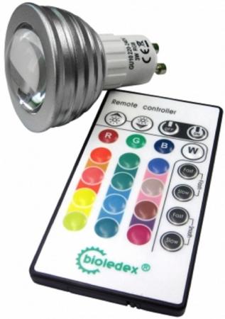 RGB LED Spot GU10 - Mehrfarbige Farbwechsel LED RGB Lampe mit Fernbedienung