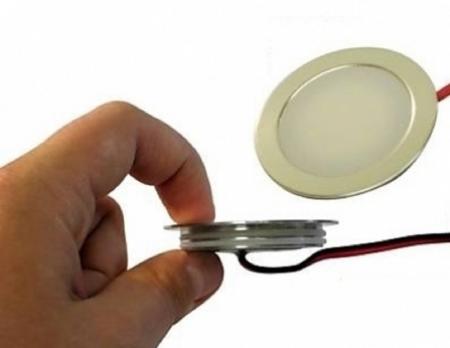 BIOLEDEX� 9 SMD LED Einbauspot - 12V 7mm flach Warmweiss