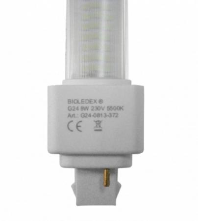 BIOLEDEX� G24 LED Lampe 8W 600 Lumen Drehbar Weiss