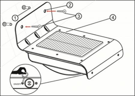 BIOLEDEX LED Solarleuchte mit Bewegungsmelder