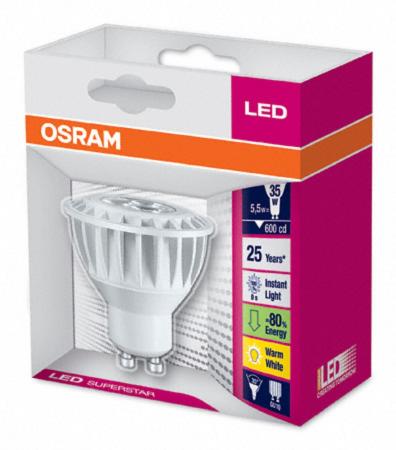 OSRAM Superstar PAR16 35 (35�) GU10 5,5 Watt dimmbar - Warm Weiss