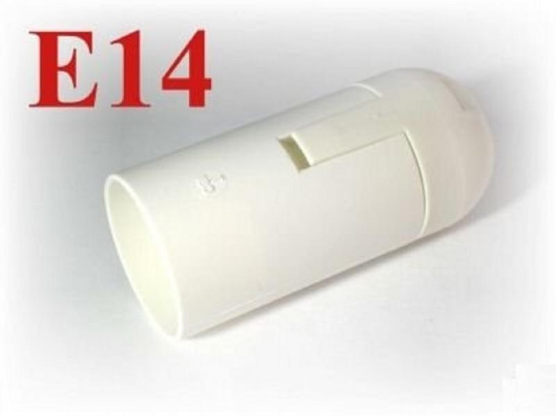 E27 Fassung 230V Thermoplast Weiss