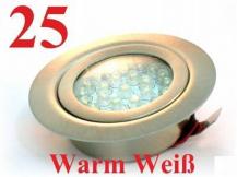 25 LED Einbauleuchte 12V Einbauspot Warm Weiss