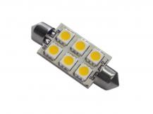 80 Lumen Autolampe 6 SMD LEDs 36-37mm 12V / 24V Soffitte