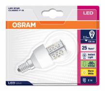 136 Lumen Osram Star P 15 2.5W E14 LED-Lampe wie 15W Gl�hbirne