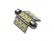 120 Lumen Autolampe 9 SMD LEDs 42-44mm 12V / 24V Soffitte
