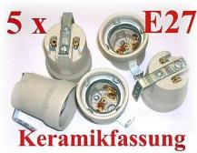 E27 Fassungen Keramik 230V mit B�gel *** 5er Pack ***