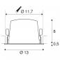 Preview: SLV 1003954 NUMINOS DL L Indoor LED Deckeneinbauleuchte weiß/chrom 3000K 40°