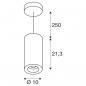 Preview: SLV 1004344 NUMINOS PD PHASE L Indoor LED Pendelleuchte weiß/schwarz 2700K 60°