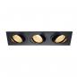 Preview: SLV 114200 NEW TRIA 3 DL SQUARE Set, mattschwarz, 3x6W, 38°, 2700K, inkl. Treiber, Clipfedern