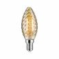 Preview: Paulmann 28708 LED Kerze gedrehte Vintage Lampe E14 2.6W wie 25W gold 2500K extra warmes Licht