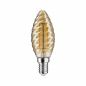 Preview: Paulmann 28708 LED Kerze gedrehte Vintage Lampe E14 2.6W wie 25W gold 2500K extra warmes Licht