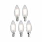 Preview: 5er Paulmann 29096 Filament LED Kerzenlampen E14 4,8W wie 40W neutralweißes Licht 4000K Matt