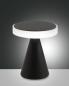 Preview: FABAS LUCE 3386-35-101 Neutra LED Tischleuchte Ø240mm 12W Warmweiß Schwarz dimmbar