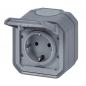 Preview: Legrand 069730L Plexo New Feuchtraum-Steckdose Aufputz IP44 Grau 16A