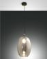 Preview: FABAS LUCE FAB-3519-45-126-01 Luce Pendelleuchte Ø25cm E27 Rauchglas Schwarz Smartluce