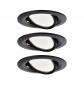 Preview: Paulmann 94471 EBL Nova Coin rund schwenkbar LED 3x6,5W 2700K 230V Schwarz matt/Alu