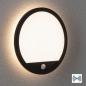 Preview: Paulmann 94664 LED Außenpanel Lamina Backlight Bewegungsmelder seewasserresistent Spritzwasser geschützt rund 280mm warmweiß 14,5W Schwarz Kunststoff