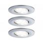 Preview: Paulmann 99933 Einbauleuchte Set Calla BBC/IP65 dim rund schwenk LED 3x560lm 4000K 6.5W Chrom