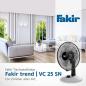 Preview: Fakir Trend Tischventilator VC 25 SN  in Weiß/Schwarz 4 Stufen, Oszillation horizontal, einstellbarer Neigungswinkel