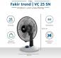 Preview: Fakir Trend Tischventilator VC 25 SN  in Weiß/Schwarz 4 Stufen, Oszillation horizontal, einstellbarer Neigungswinkel