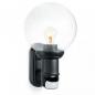 Preview: STEINEL L 560 S Sensor-Außenwandlampe in Schwarz  mit Kristallglaskugel