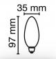 Preview: Radium LED Star Kerzenform 5,9W wie 60W 806lm 2700K E14 Warmweiß 300° dimmbar matt