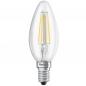 Preview: Radium LED Star Kerzenform Filament 3,4W wie 40W 470lm 2700K E14 Warmweiß 300° klar dimmbar