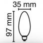 Preview: Radium LED Star Kerzenform Filament 3,4W wie 40W 470lm 2700K E14 Warmweiß 300° klar dimmbar