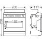 Preview: Hensel KV 9109 Automatengehäuse Kleinverteiler IP65 9 TE grau