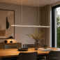 Preview: Helestra LEXX LED Pendelleuchte 23 W 1820 lm 2700 K Warmweiß CASAMBI Smart 109 cm Nickel matt