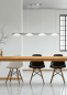 Preview: Helestra POLE LED Pendelleuchte 41 W 2880 lm 2700 K Warmweiß CRI 90–100 4-flammig dimmbar CASAMBI optional - Matt Nickel
