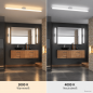 Preview: HELESTRA LOOM LED Wandleuchte 20 W 1990 lm 3000–4000 K Warmweiß Neutralweiß 1200 mm Chrom IP44