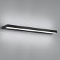 Preview: 60cm Helestra SLATE LED Wandleuchte & Spiegelleuchte in matt Schwarz & Transparent satiniert