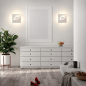 Preview: Helestra TAIL LED Wandleuchte 13 W 530 lm 2700 K Warmweiß CRI 90–100 indirekt dimmbar IP54 Mattweiß