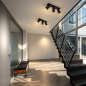 Preview: HELESTRA RIWA LED Deckenstrahler 24 W 1440 lm 2700 K Warmweiß 3-flammig 390 mm Mattschwarz dimmbar