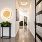 Preview: HELESTRA TYRA LED-Wand-/Deckenleuchte 32 W 3440 lm 2700 K Warmweiß Ra 90 230 V IP20 dimmbar Weiß/Gold 54 cm