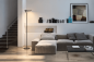 Preview: HELESTRA ELARA LED-Stehleuchte 13,5 W 920 lm 2700 K Warmweiß Plus Ra 90 230 V dimmbar Mattschwarz