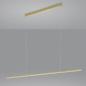 Preview: Helestra LOOPY Filigrane LED Balken Pendelleuchte in mattgold satiniert 150cm