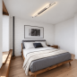 Preview: Helestra LEDA LED Deckenleuchte 24 W 1920 lm 2700 K Warmweiß CASAMBI Smart 150 cm Titangrau