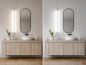 Preview: Helestra LOOM LED Wand-/Deckenleuchte 24W 3000–4000 K Warmweiß/Neutralweiß 2170 lm IP44 60 cm Chrom