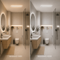 Preview: Helestra LOOM LED Wand-/Deckenleuchte 24W 3000–4000 K Warmweiß/Neutralweiß 2170 lm IP44 60 cm Mattschwarz