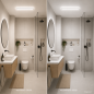Preview: Helestra LOOM LED Wand- und Deckenleuchte 90 cm 36W 3000–4000K IP44 Chrom