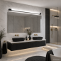 Preview: 120cm Helestra NERO LED Wand-/ Spiegelleuchte Schwarz matt – Dreh- und schwenkbare mit CCT-Switch