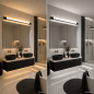 Preview: 120cm Helestra NERO LED Wand-/ Spiegelleuchte Schwarz matt – Dreh- und schwenkbare mit CCT-Switch