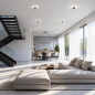 Preview: HELESTRA PORO 25/2715.80 LED Deckenleuchte 10 W 1220 lm 2700 K Warmweiß CRI 90 dimmbar Titangrau