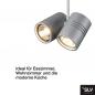 Preview: SLV 143432 BIMA II Leuchtenkopf, silbergrau, 2xGU10, max. 50W, inkl. 1P.-Adapter
